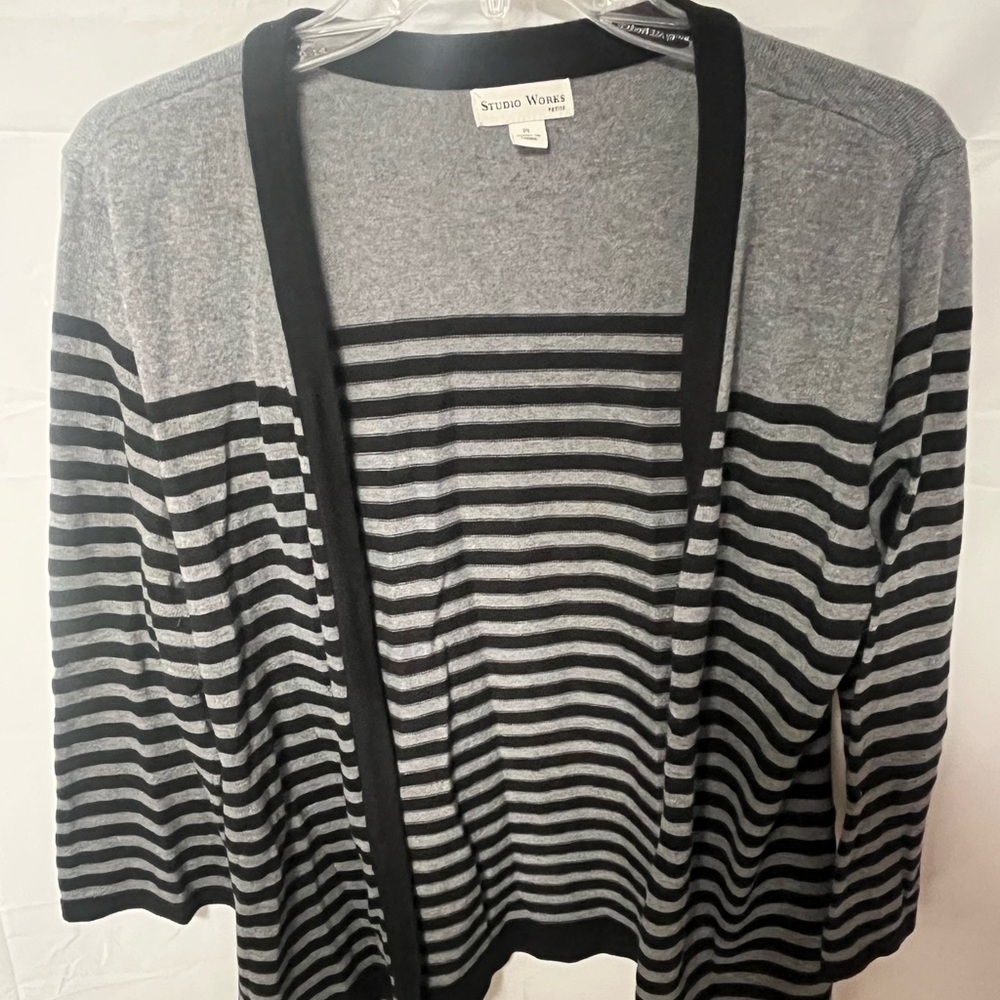 Studio Works Heather Gray cardigan sweater